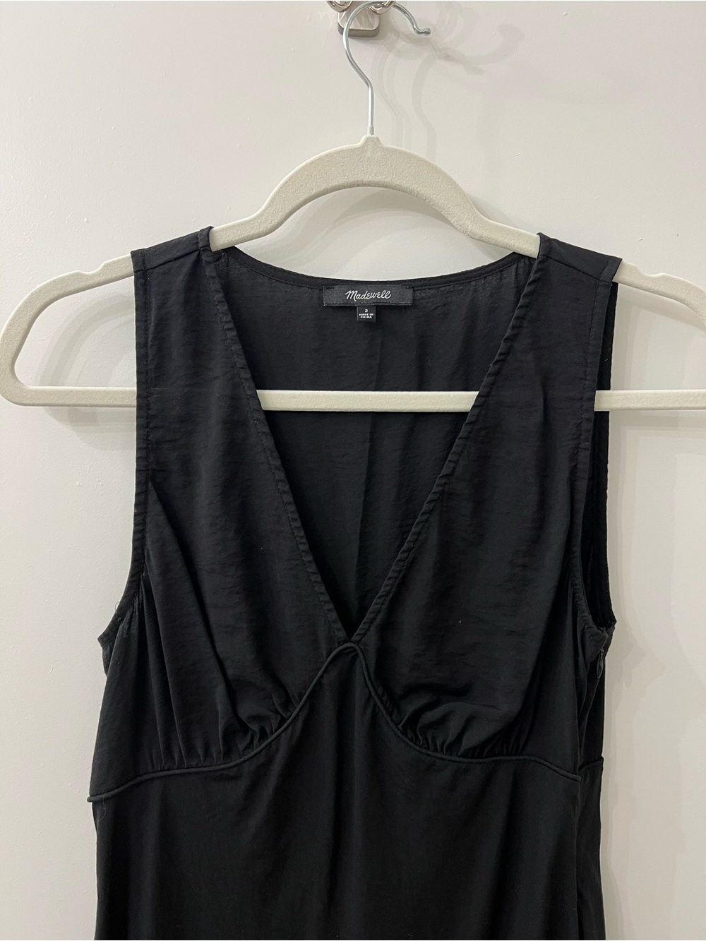 Madewell Black V-Neck Dress